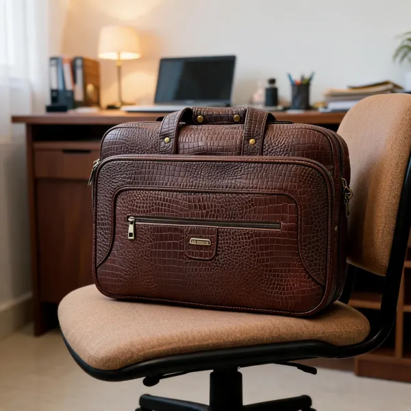 Brown_Leather_Textured_Structured_Briefcase_For_Men