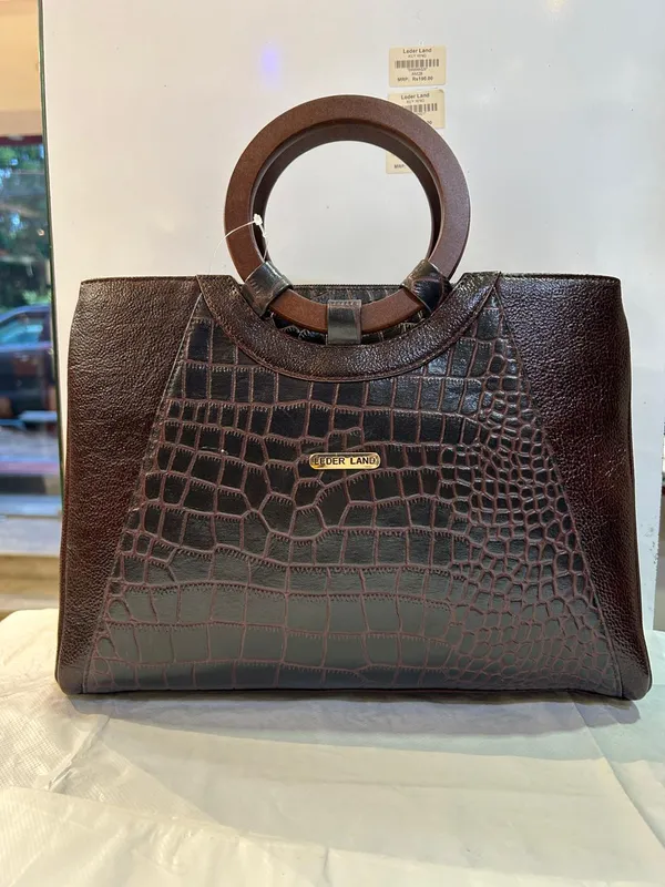 Brown_Genuine_Leather_Crocodile_Print_Handbag_For_Women