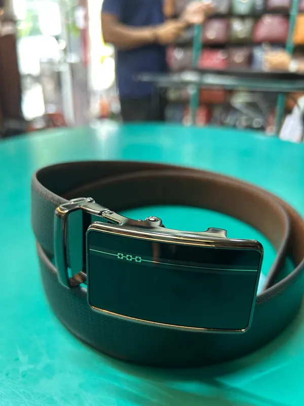 Green_Leather_Automatic_Buckle_Belt_for_Men