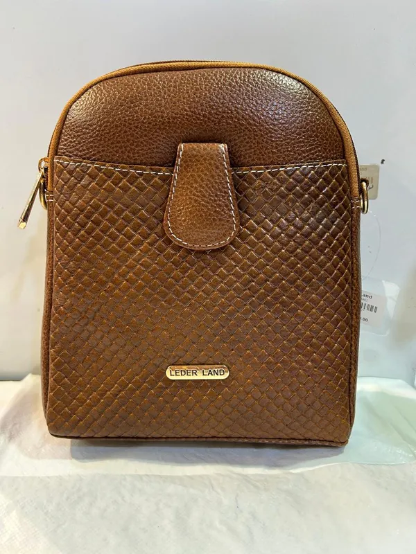 Brown_Textured_Sling_Backpack_For_Women