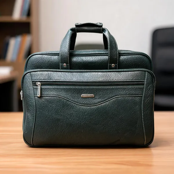 Green_Faux_Leather_Structured_Briefcase_For_Men