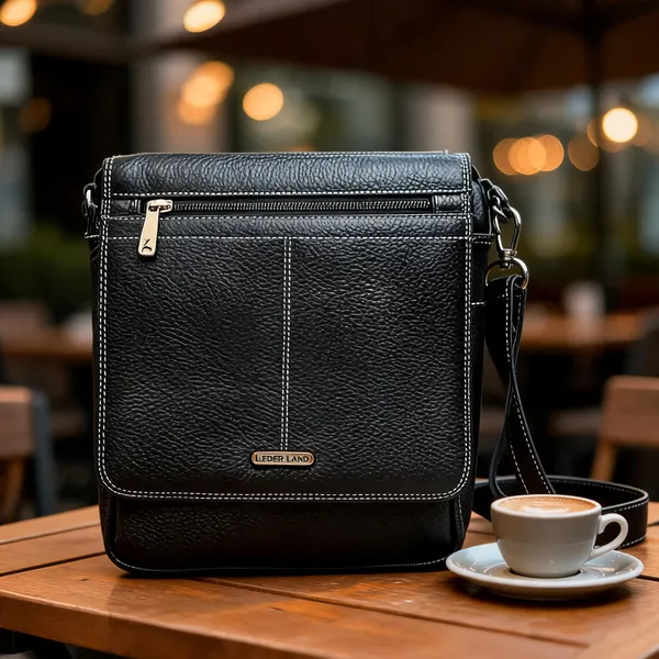 Black_Leather_Textured_Crossbody_Sling_Bag_For_Men