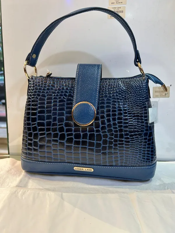 Navy_Crocodile_Embossed_Handbag_for_Women