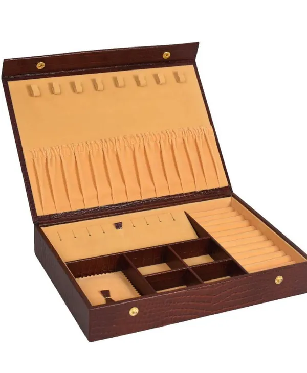 Brown_Leather_Crocodile_Pattern_Jewellery_Organizer_Box