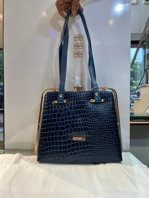 Blue_Croc_Textured_Structured_Handbag_for_Women