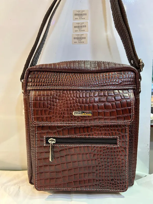 Brown_Textured_Leather_Crossbody_Sling_Bag_For_Men