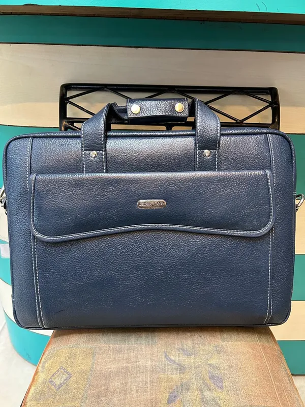 Blue_Leather_Textured_Laptop_Briefcase_For_Professionals