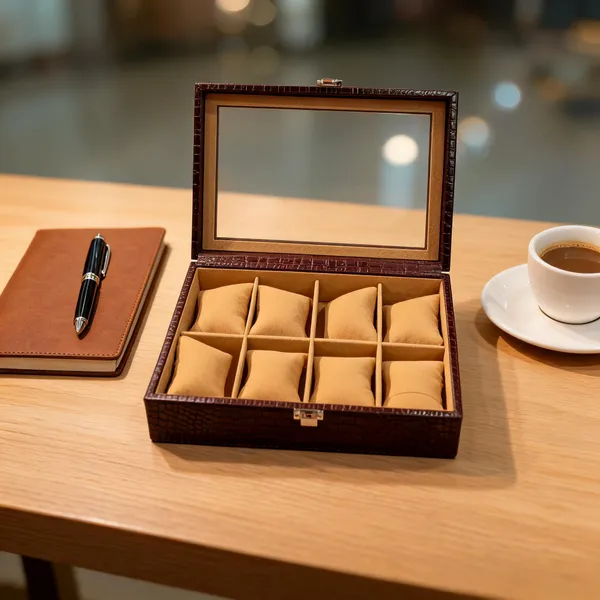Wood_&_Glass_8_Slot_Watch_Organizer