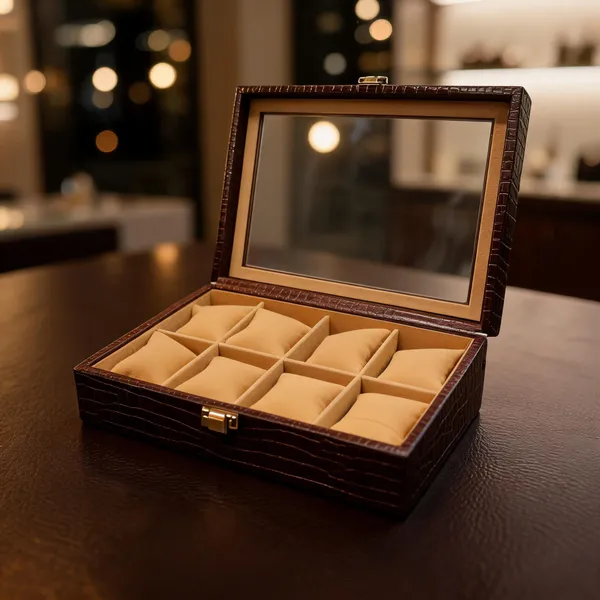 Wood_&_Glass_8_Slot_Watch_Organizer