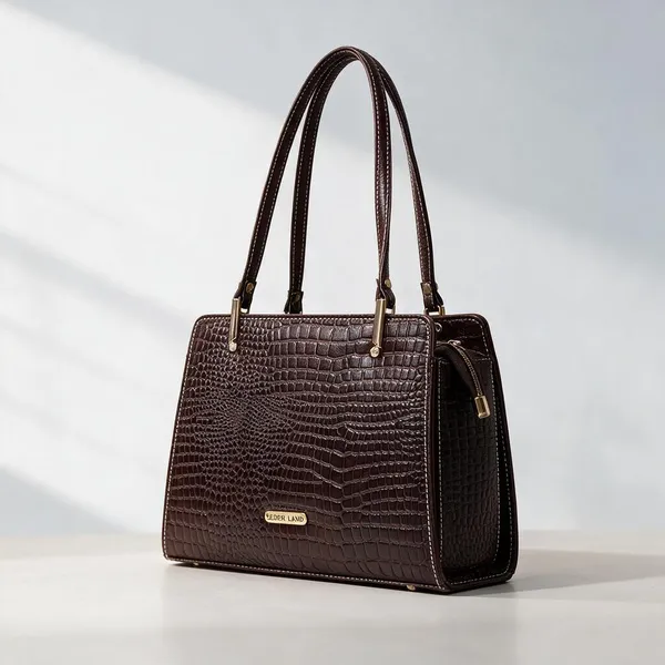 Brown_Croc_Textured_Structured_Tote_Bag_for_Women