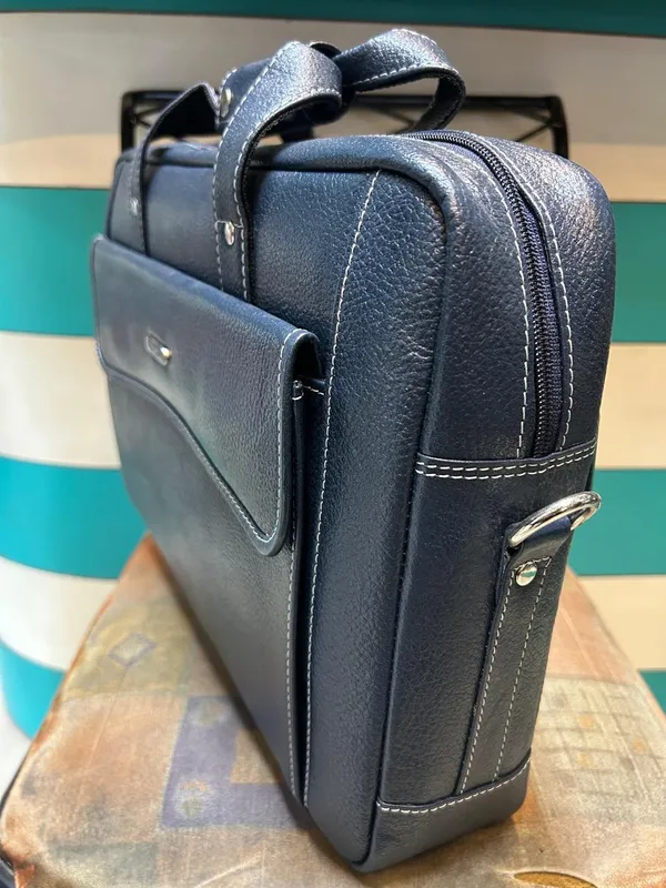 Blue_Leather_Textured_Laptop_Briefcase_For_Professionals