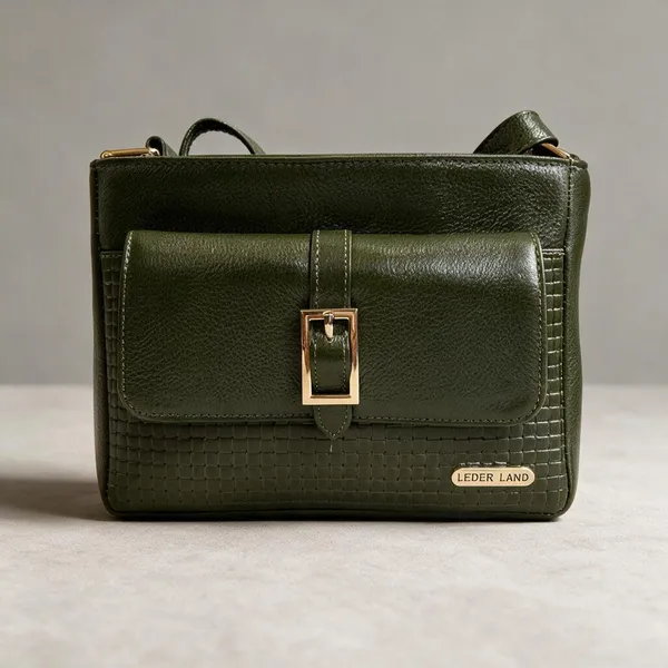 Green_Leather_Look_Structured_Shoulder_Bag_for_Women