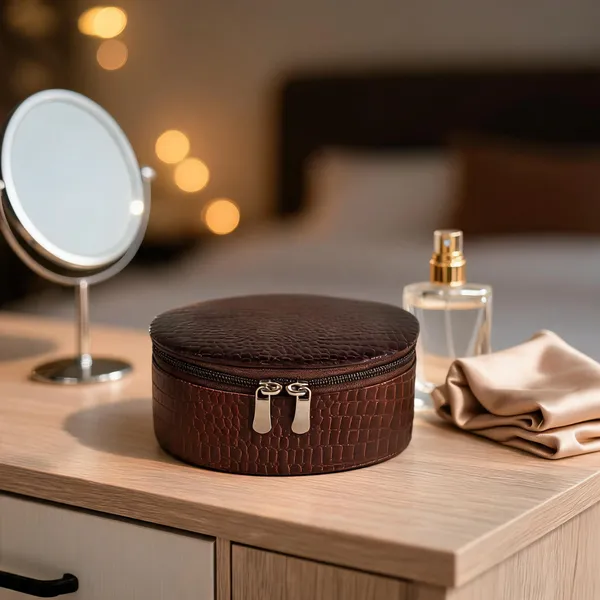 Leather_Textured_Round_Jewellery_Organizer_Box