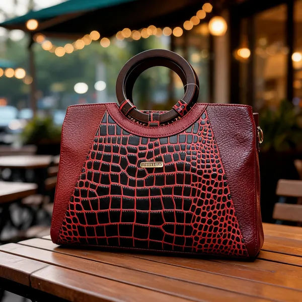 Maroon_Textured_Leather_Structured_Handbag_For_Women