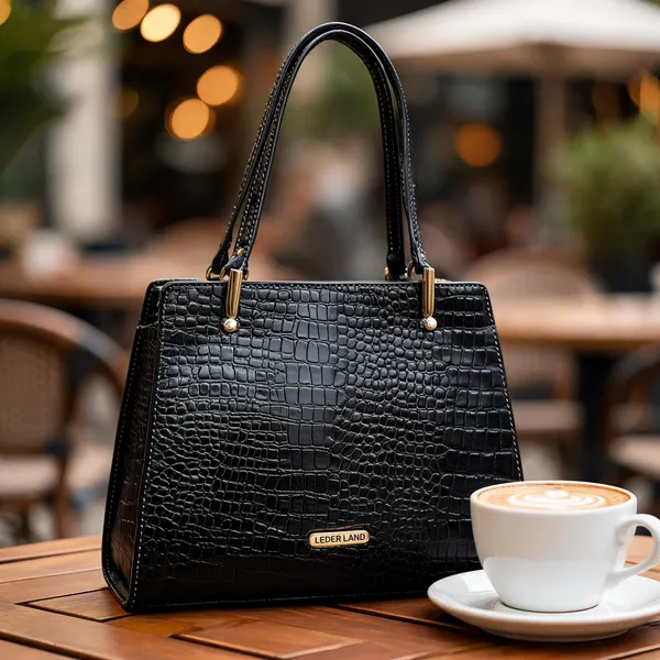 Black_Leather_Crocodile_Embossed_Tote_Bag_For_Women