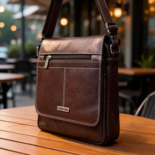 Brown_Leather_Textured_Sling_Bag_For_Men