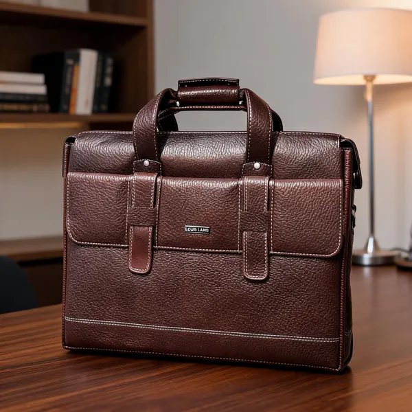 Brown_Leather_Textured_Briefcase_For_Men