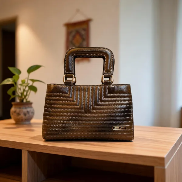 Brown_Faux_Leather_Structured_Handbag_For_Women