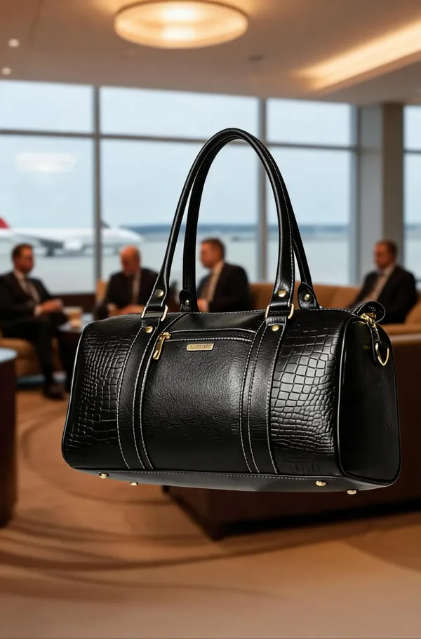 Black_Leather_Textured_Duffle_Bag_For_Men