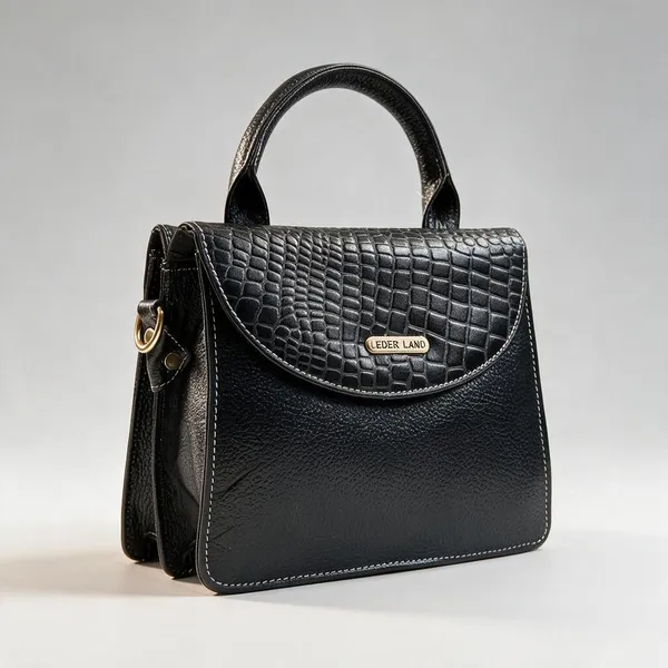 Black_Leather_Look_Structured_Handbag_for_Women