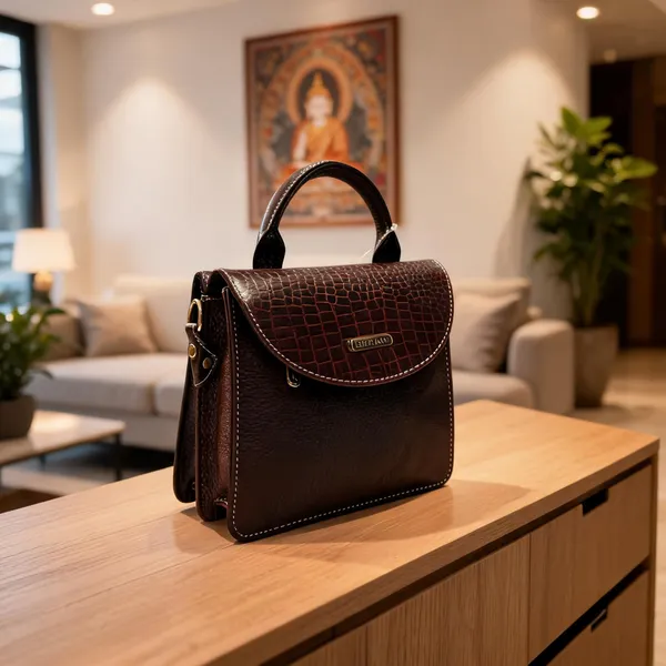 Brown_Leather_Structured_Handbag_For_Women