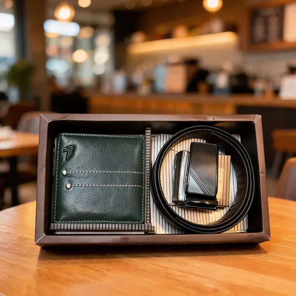 Green_Leather_Wallet_And_Black_Belt_Set_For_Men