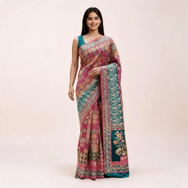 Multicolor_Natural_Crepe_Circular_Motif_Printed_Saree_For_Women