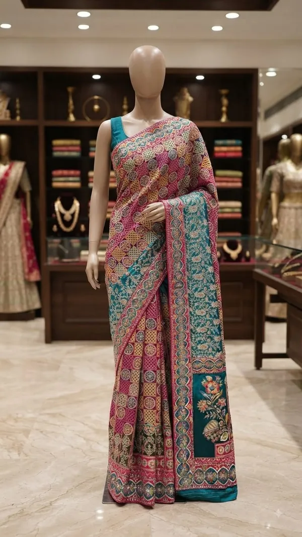 Multicolor_Natural_Crepe_Circular_Motif_Printed_Saree_For_Women