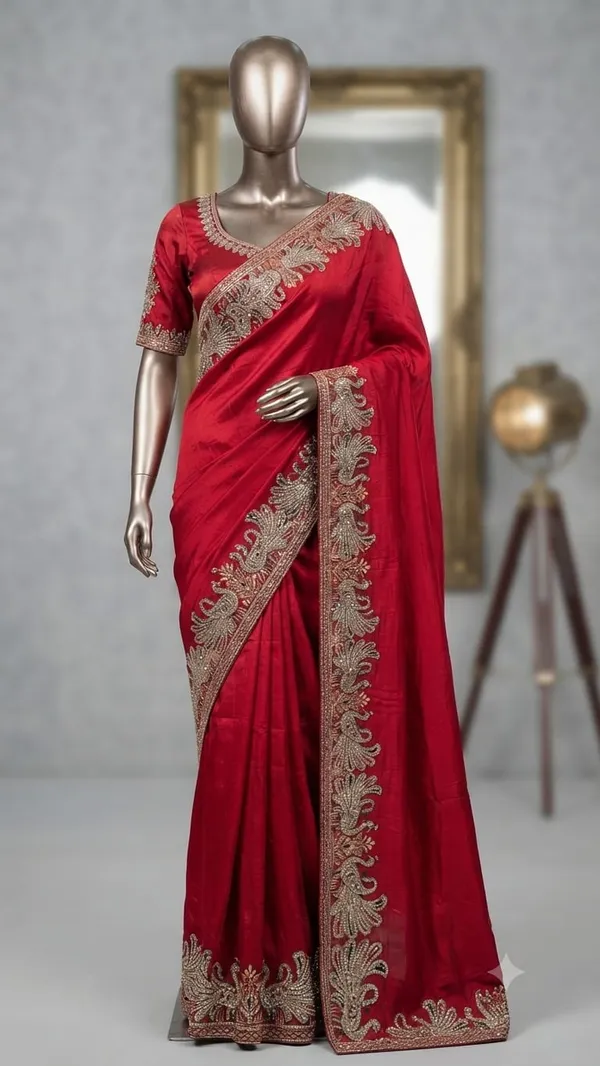 Red_Dyeable_Satin_Embellished_Saree_For_Women