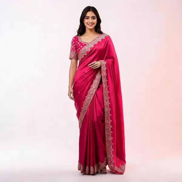 Pink_Fendi_Satin_Embroidered_Saree_For_Women