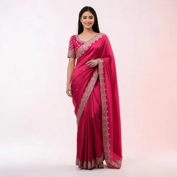 Pink_Fendi_Satin_Embroidered_Saree_For_Women