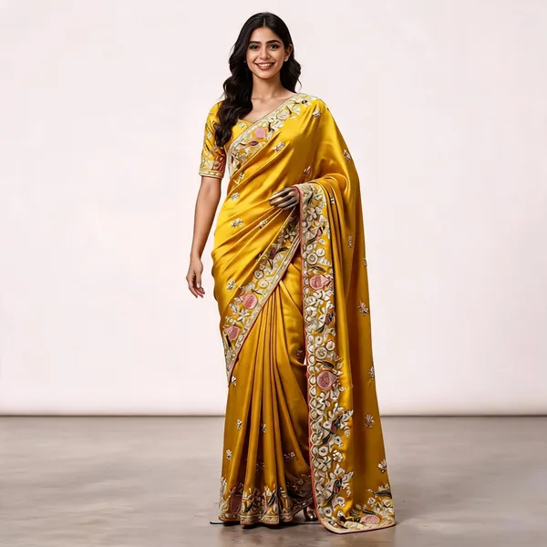 Mustard_Bsy_Satin_Floral_Embroidered_Saree_For_Women