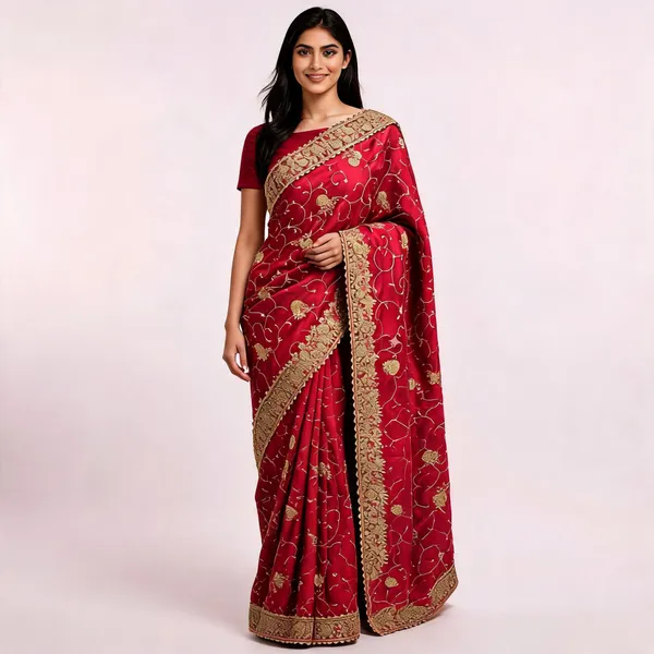 Maroon_Fendi_Satin_Floral_Embroidered_Saree_For_Women