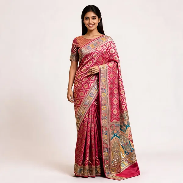 Pink_Natural_Crepe_Geometric_Printed_Saree_For_Women