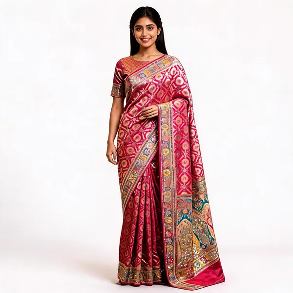 Pink_Natural_Crepe_Geometric_Printed_Saree_For_Women