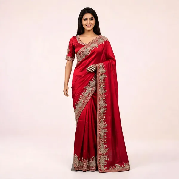 Red_Dyeable_Satin_Embellished_Saree_For_Women