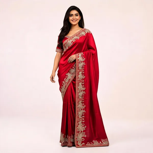 Red_Dyeable_Satin_Embellished_Saree_For_Women