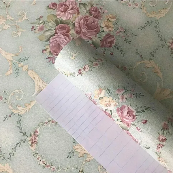 Light_Green_Floral_Printed_Wallpaper