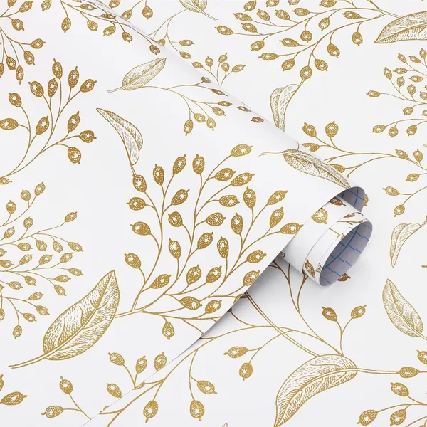 White_Botanical_Floral_Print_Wallpaper