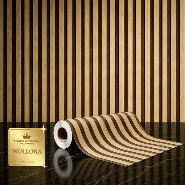 Wollora_Waterproof_Wood_Stripe_Pattern_Wallpaper_Roll