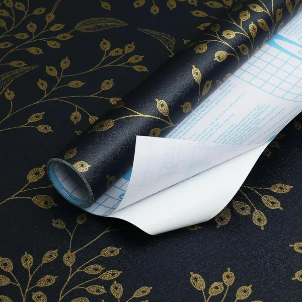 Black_Botanical_Gold_Print_Wallpaper_Roll