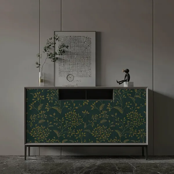 Dark_Green_Botanical_Pattern_Wallpaper