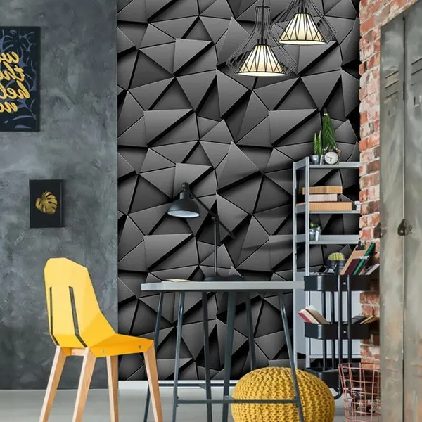 Black_Geometric_3D_Peel_And_Stick_Wallpaper_Roll