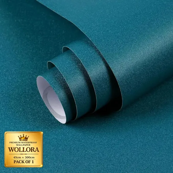 Teal_Waterproof_Textured_Wallpaper_Roll