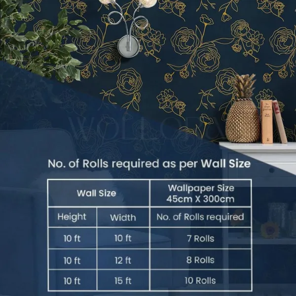 Navy_Modern_Floral_Pattern_Wallpaper