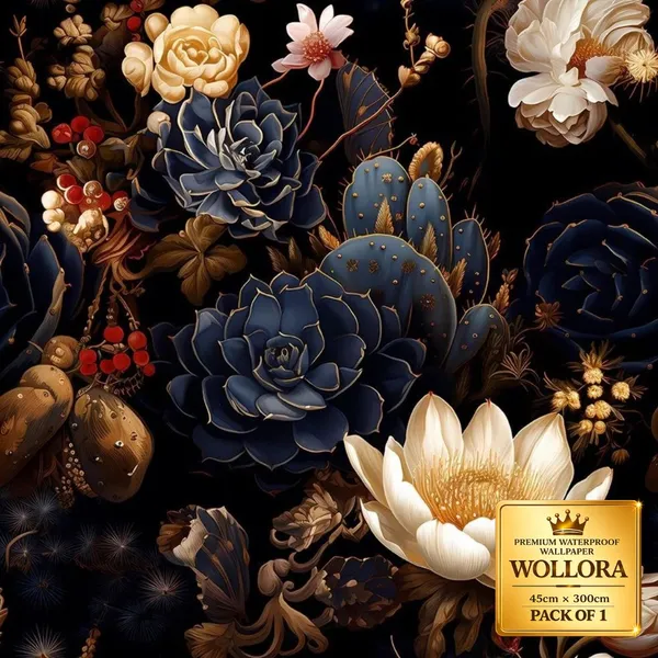 Waterproof_Floral_Cactus_Print_Wallpaper