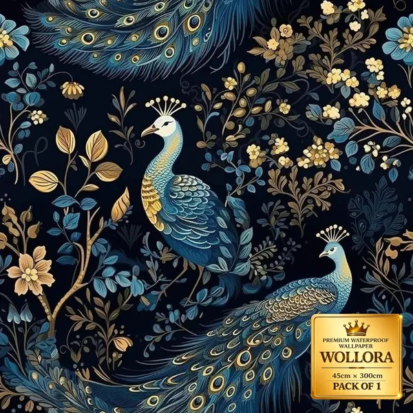 Waterproof_Peacock_Floral_Pattern_Wallpaper