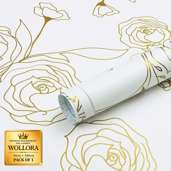 Waterproof_Gold_Floral_Pattern_Wallpaper