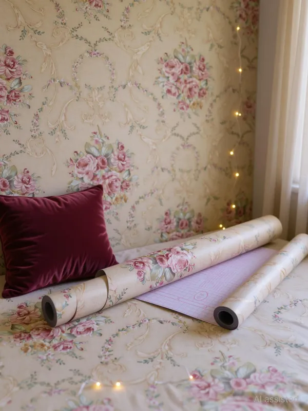 Beige_Floral_Waterproof_Wallpaper_Roll