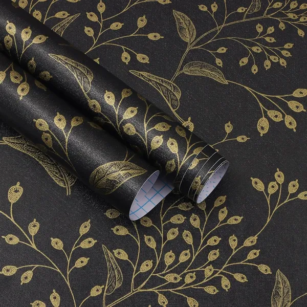 Black_Botanical_Pattern_Decorative_Wallpaper